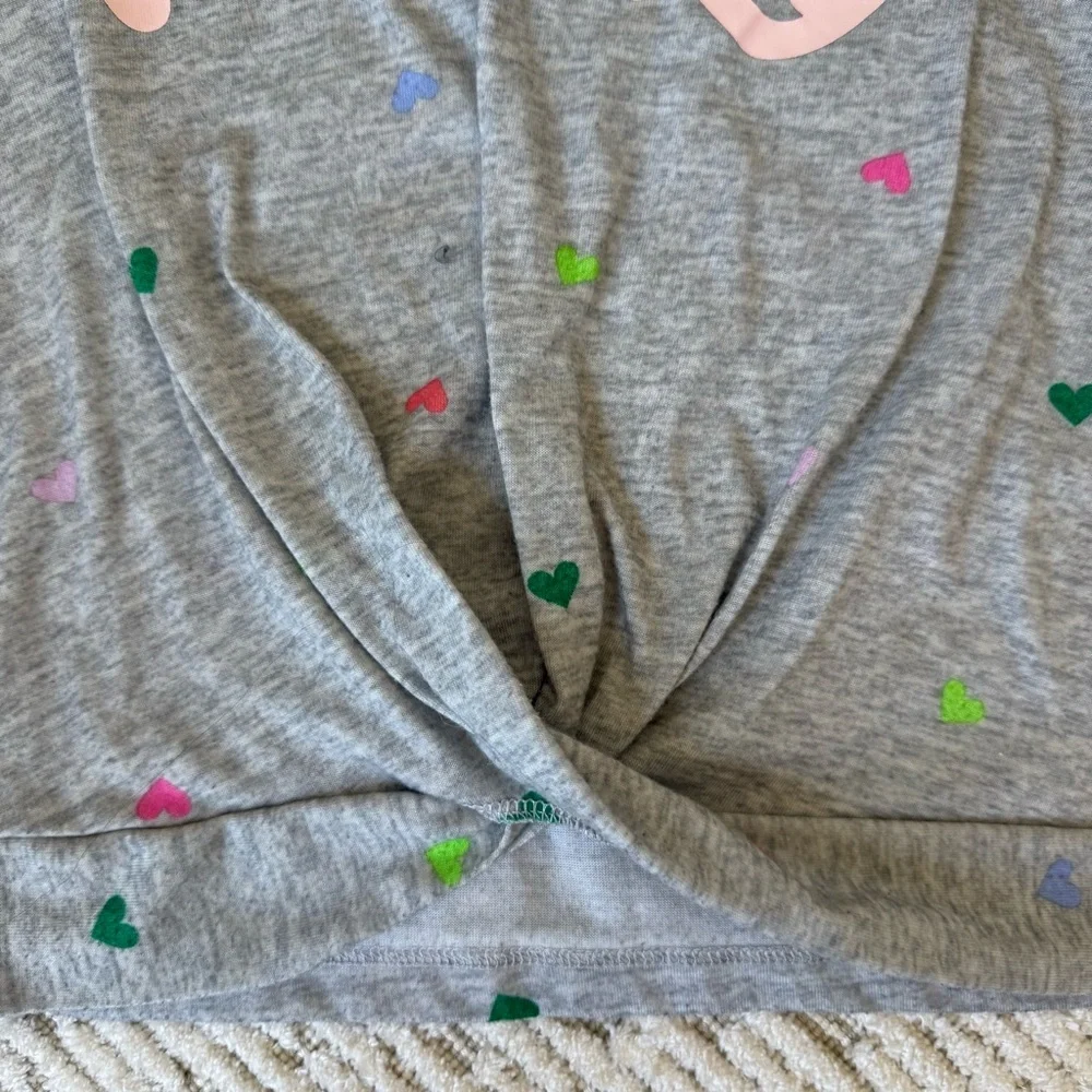 Old Navy Girls' Gray Weekending Twist-front Top with Matching Bottom Small (6-7)